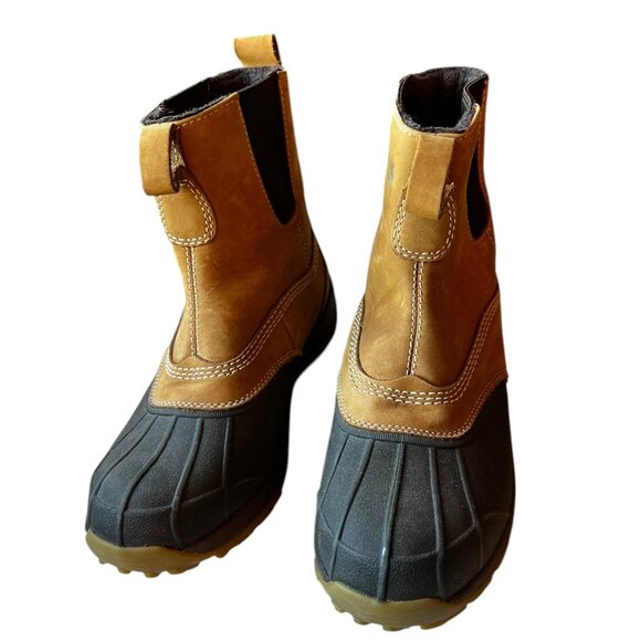 L.L. Bean Shoes - L L Bean Boots Women's 9 M Tan Leather Uppers Rubber Bottoms Insulated